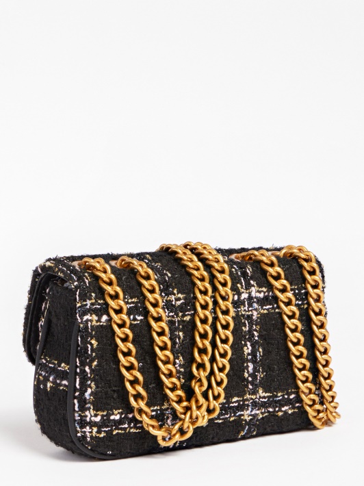 Cessily Tweed Micro Crossbody Maišelis Juodas Spėjimas