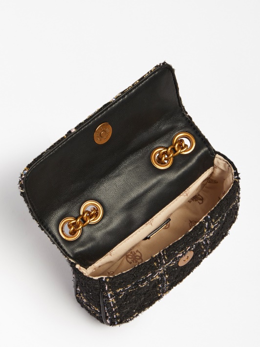 Cessily Tweed Micro Crossbody Maišelis Juodas Spėjimas