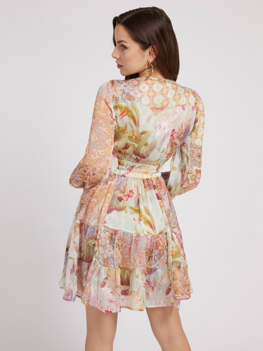 Floral Fantasy Guess Gėlėmis Marginta Suknelė