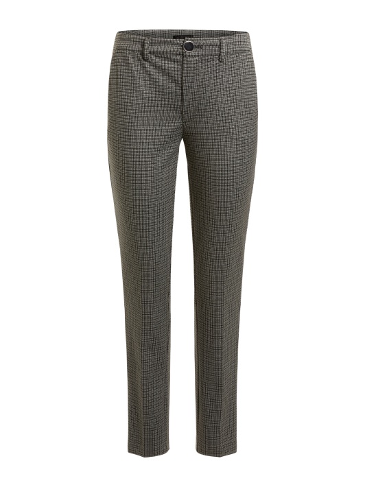 Atspėk Lurex Houndstooth Kelnės Pilkos Spalvos