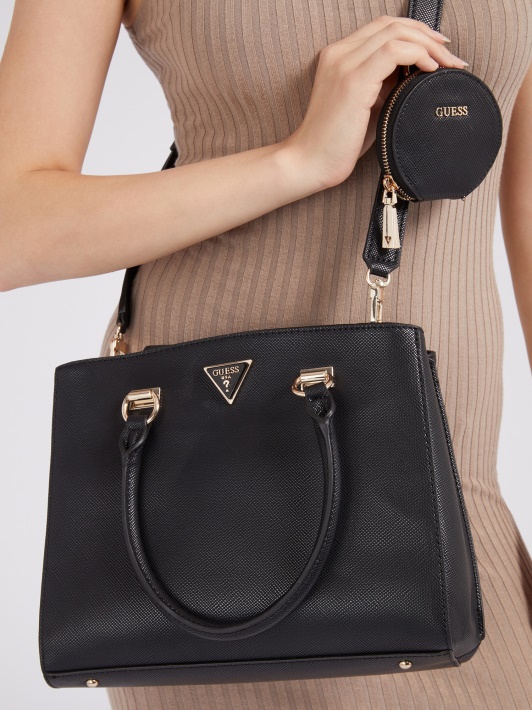 Juoda Guess Alexie Saffiano Rankinė