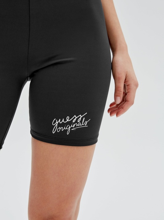 Atspėk Juodos Logotipo Dviratininkų šortai