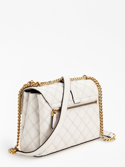 Gaia 4g Logotipas Crossbody Bag Guess Baltas