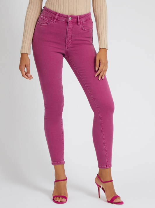 Purpurinės Skinny Fit Džinsinio Kelnaitės Spėjimas
