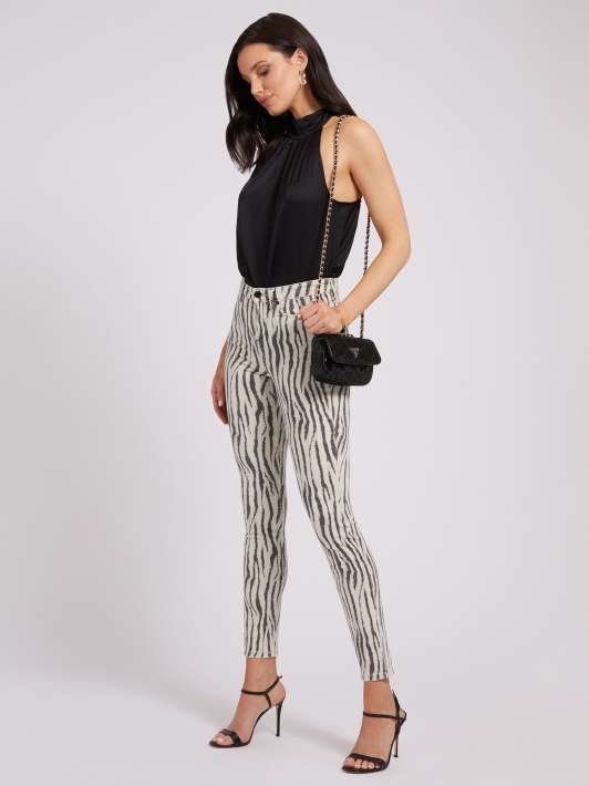 Animalier Guess Zebra Print Džinsinės Kelnės