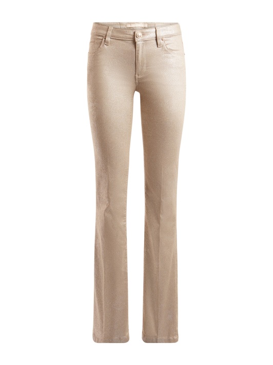Animalier Print Bootcut Kelnaitės Smėlio Spalvos Spėjimas