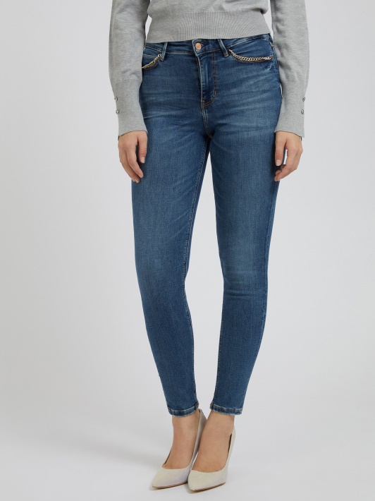 Atspėti Mada Skinny Fit Džinsinio Kelnaitės Mėlyna