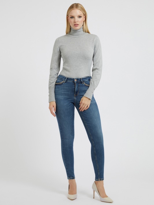 Atspėti Mada Skinny Fit Džinsinio Kelnaitės Mėlyna