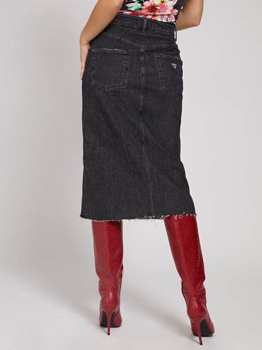 Spėk Pilką Bodycon Džinsinį Sijoną