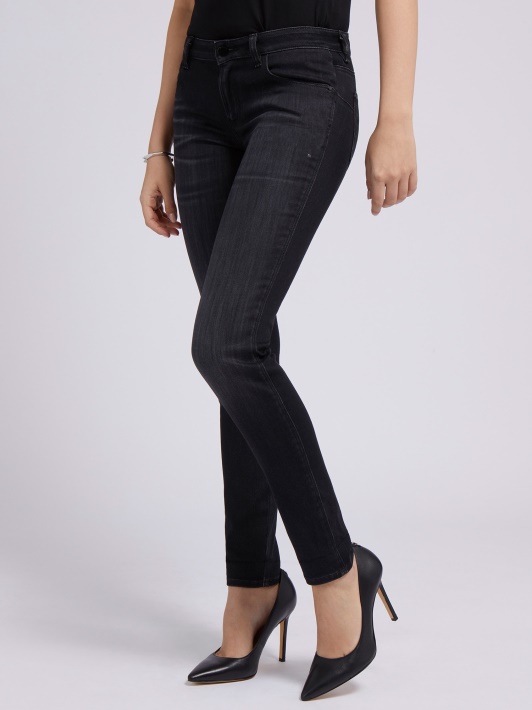 Juodos Spėlionės Skinny Fit Džinsinės Kelnaitės Nauja Tendencija