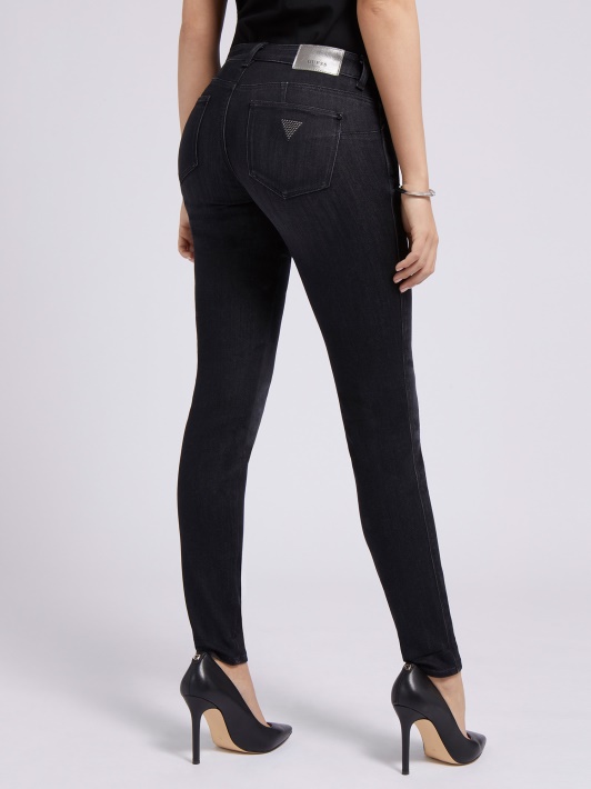 Juodos Spėlionės Skinny Fit Džinsinės Kelnaitės Nauja Tendencija