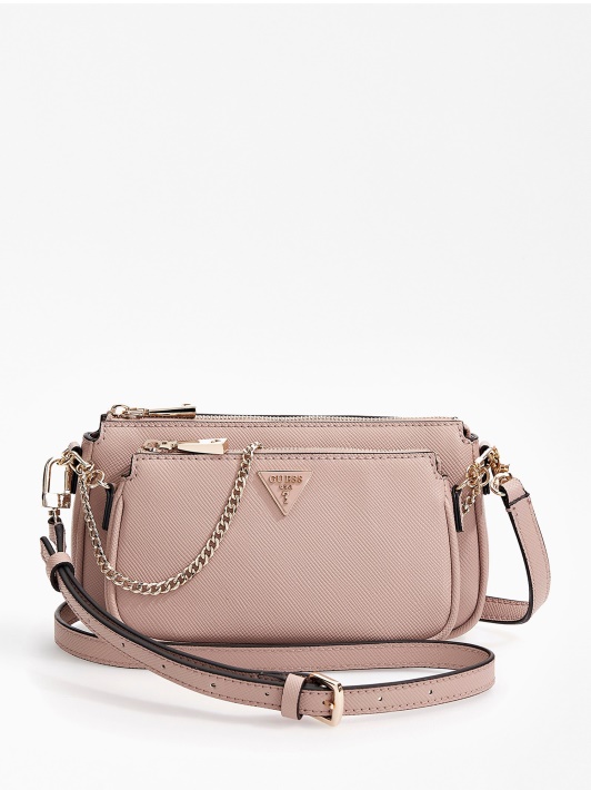 Rožinė Spėti Alexie Saffiano Mini Crossbody Krepšys