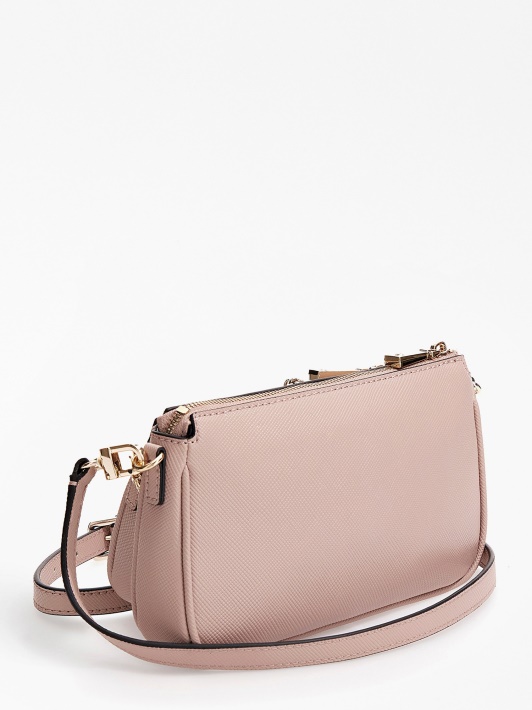 Rožinė Spėti Alexie Saffiano Mini Crossbody Krepšys