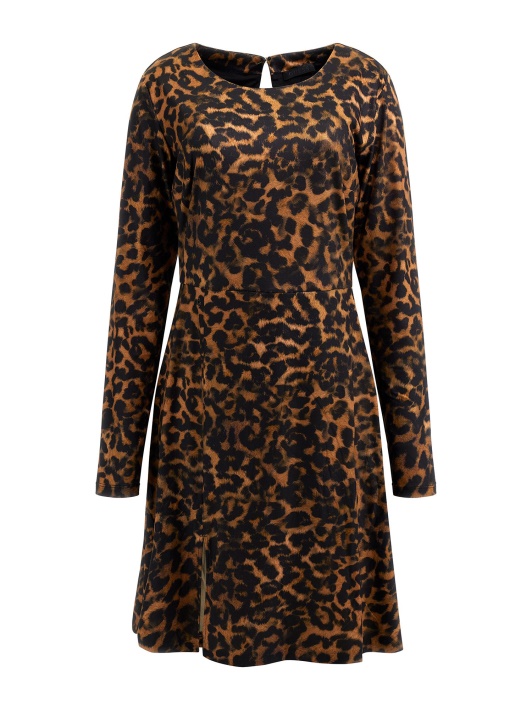 Floral Fantasy Animalier Print Suknelė Atspėti
