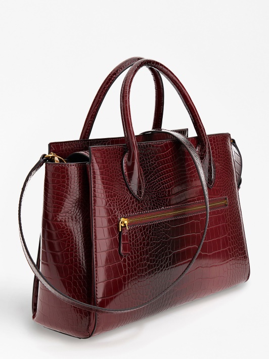 Raudona Enisa Croc Print Rankinė Spėlioti