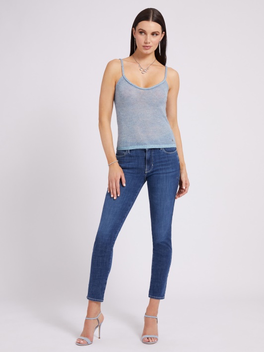 šviesiai Mėlynas Guess Lurex Verpalų Megztinis