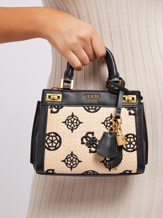 Katey 4g Peony Logo Mini Rankinė Juoda Multi Guess