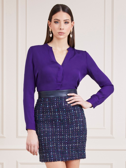 Marciano šilkinė Palaidinė Atspėti Violetinė