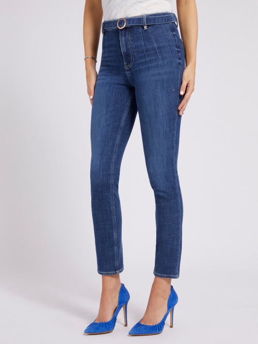 Skinny Fit Džinsinis Mados Kelnaitės Mėlynas Spėjimas