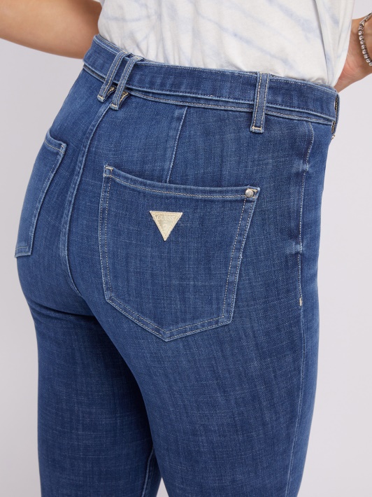 Skinny Fit Džinsinis Mados Kelnaitės Mėlynas Spėjimas