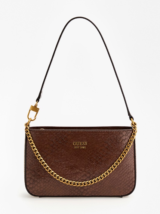 Katey Python Print Pečių Krepšys Rudas Spėjimas