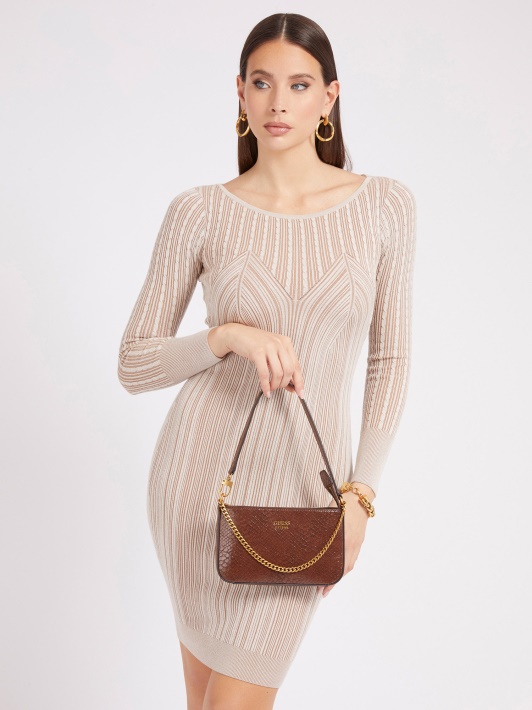 Katey Python Print Pečių Krepšys Rudas Spėjimas