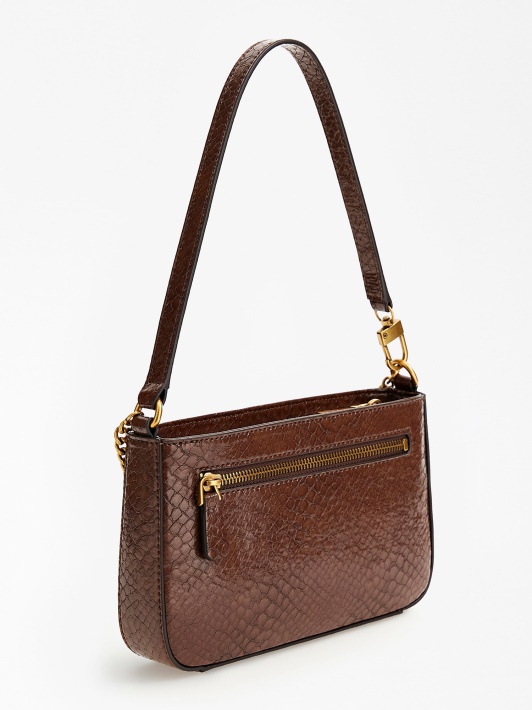 Katey Python Print Pečių Krepšys Rudas Spėjimas