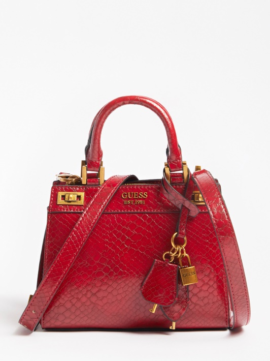 Spėk Katey Python Print Mini Rankinė Raudona