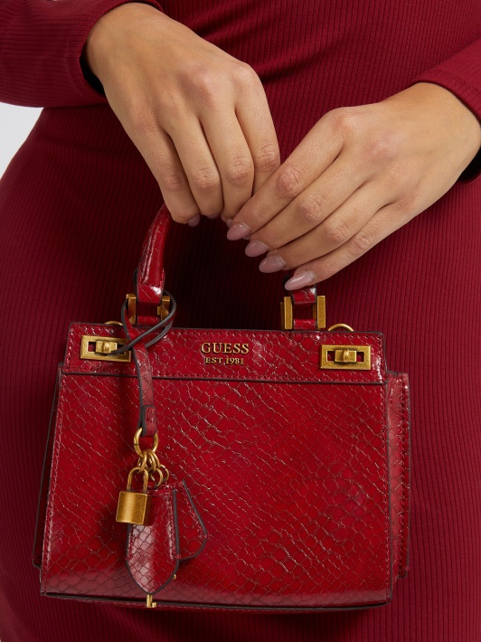 Spėk Katey Python Print Mini Rankinė Raudona