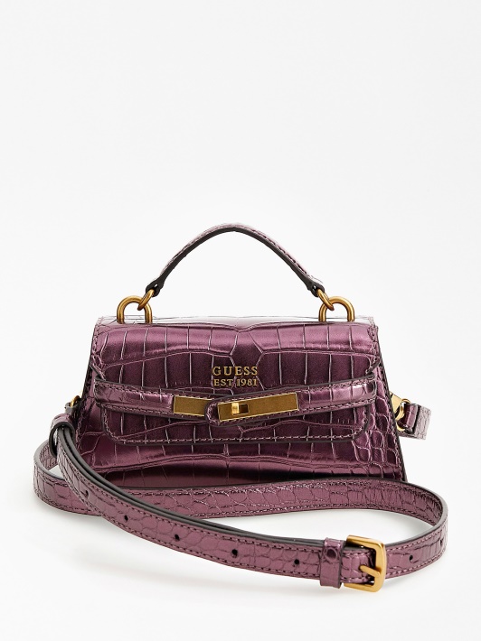 Tullia Croc Print Mikro Rankinė Violetinė Spėjimas