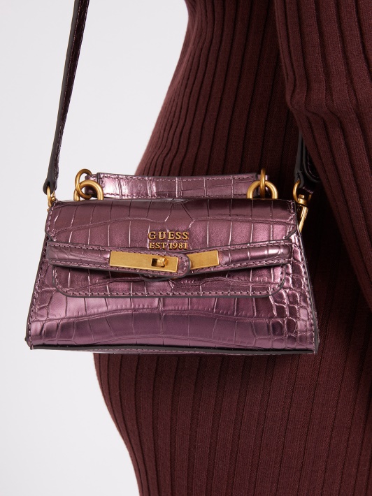Tullia Croc Print Mikro Rankinė Violetinė Spėjimas