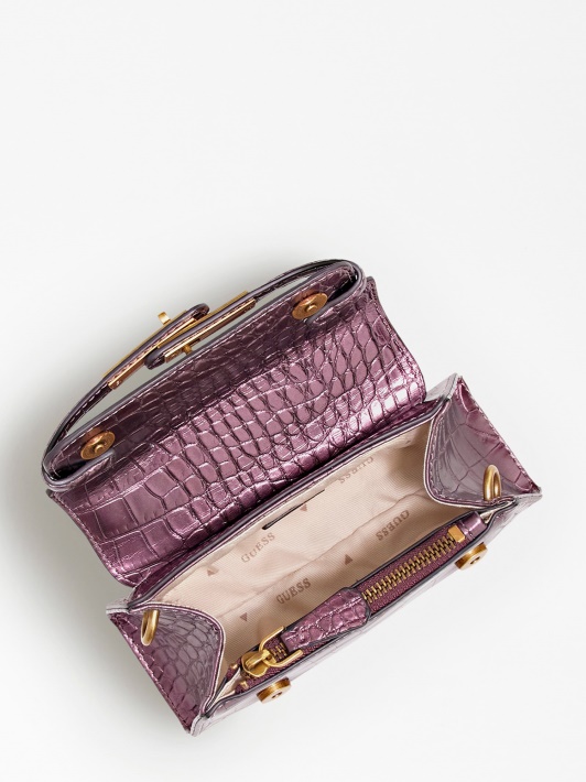 Tullia Croc Print Mikro Rankinė Violetinė Spėjimas
