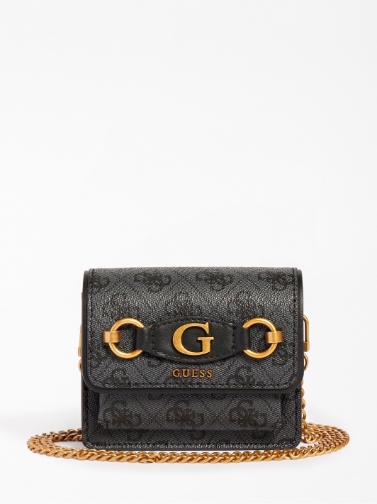 Izzy 4g Logotipas Su Mikro Crossbody Bag Guess Pilka Spalva