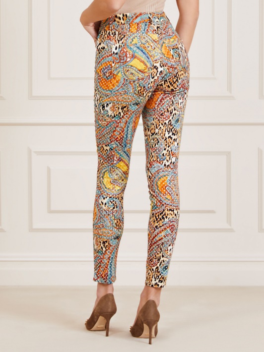 Atspėkite Marciano Skinny Fit Džinsinio Kelnaitės Daugiaspalvį Raštą
