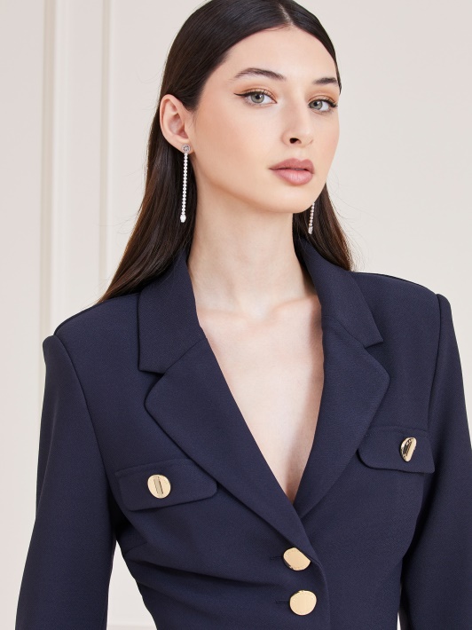 Atspėti Mėlyną Marciano Crop švarką