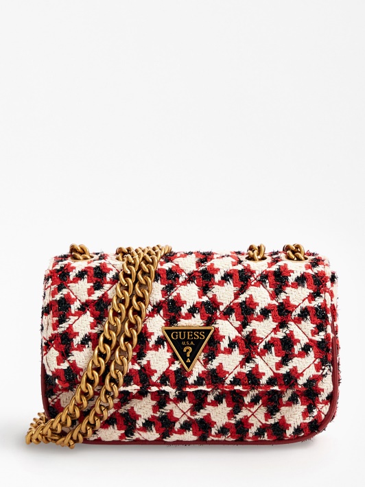 Juodas Atspėti Cessily Tvido Mikro Crossbody Krepšys