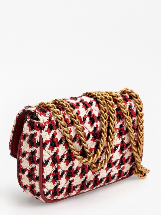 Juodas Atspėti Cessily Tvido Mikro Crossbody Krepšys