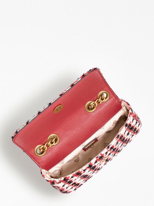 Juodas Atspėti Cessily Tvido Mikro Crossbody Krepšys