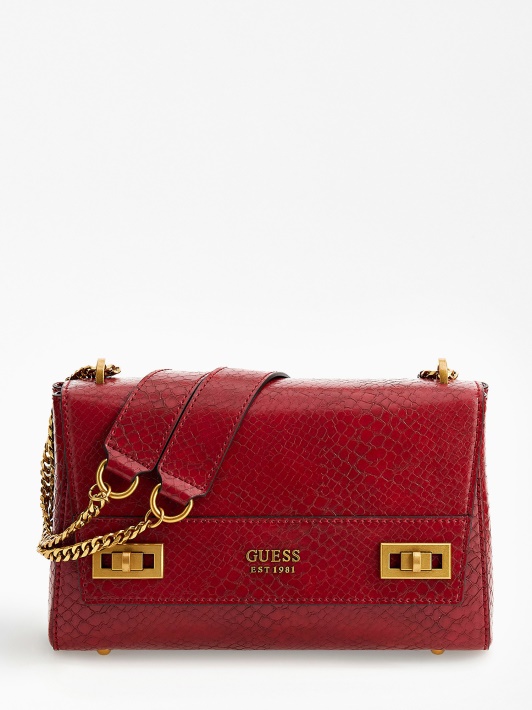 Spėkite Katey Python Print Crossbody Bag Raudona