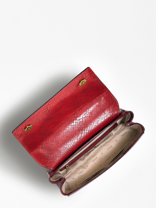 Spėkite Katey Python Print Crossbody Bag Raudona