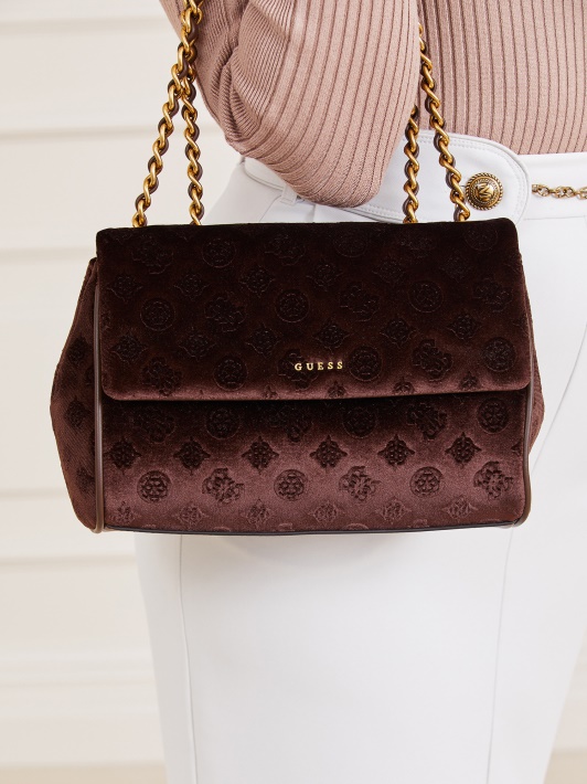 Kimi Velvet Crossbody Bag Atspėti Rudas