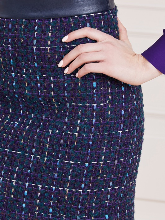 Marciano Tweed Sijonas Atspėti Kelių Violetinės Spalvos