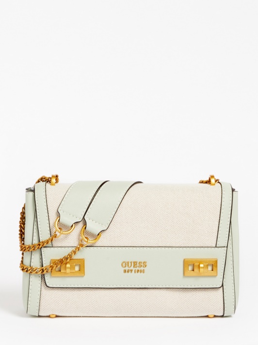 Katey Crossbody Bag Guess šviesiai žalia
