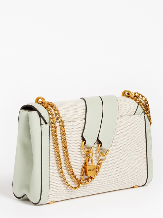 Katey Crossbody Bag Guess šviesiai žalia