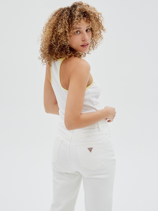 Baltas Spėjimas Priekinis Daisy Crop Bakas