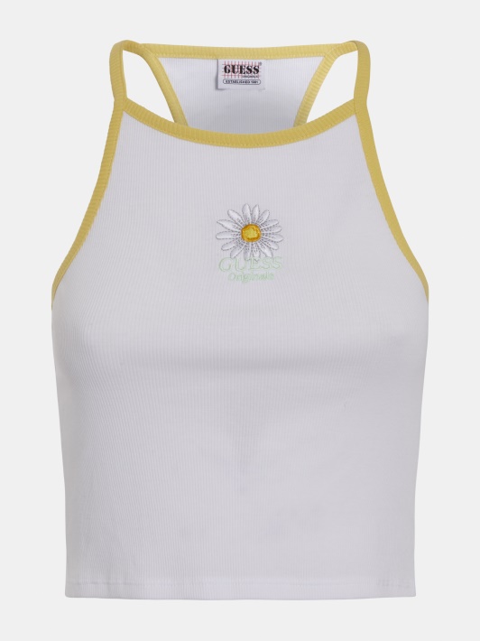 Baltas Spėjimas Priekinis Daisy Crop Bakas