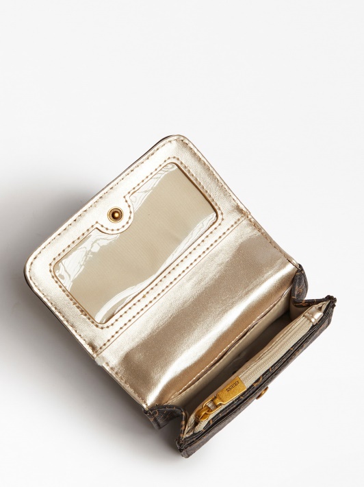 Atspėti Alexie 4g Logotipas Micro Crossbody Bag Ruda