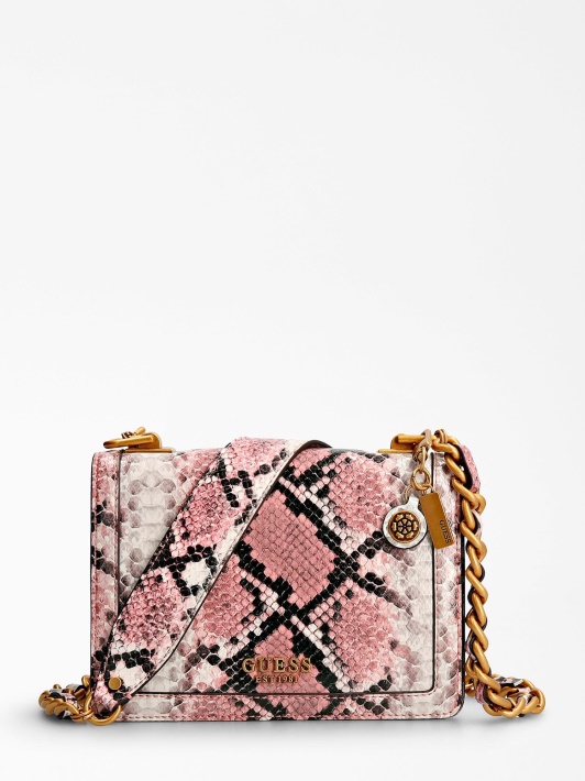 Atspėti Multi Pink Abey Python Print Mini Crossbody