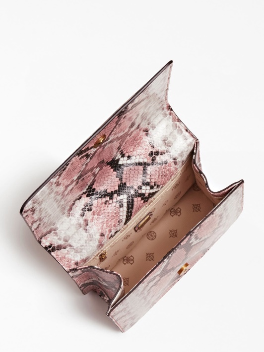 Atspėti Multi Pink Abey Python Print Mini Crossbody