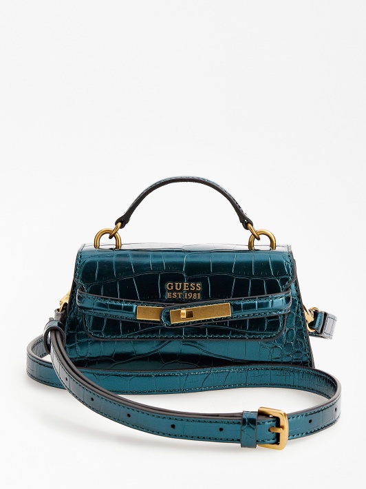 žalia Tullia Croc Print Mikro Rankinė Spėjimas